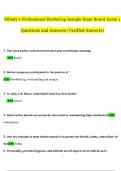 Milady&rsquo;s Professional Barbering Exam 1 &vert; Verified Q&A &vert; 100&percnt; Pass &vert; Graded A&plus;