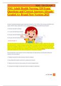 NSG Adult Health Nursing 320 Exam Questions and Correct Answers Already Graded A&plus; Brand New Version 2025