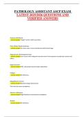 PATHOLOGY ASSISTANT ASCP EXAM LATEST 2025&sol;2026 QUESTIONS AND VERIFIED ANSWERS