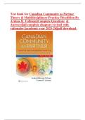 Test Bank for Canadian Community as Partner 5th Edition Ardene R&period; Vollman&vert; Complete Test bank  Questions & Answers with Rationales &vert; 