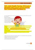 NSG Adult Health Nursing 320 Exam 2 Questions and Correct Answers Brand New Version 2025 Top Rated A&plus;