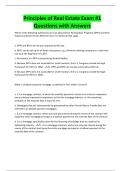 Principles of Real Estate Exam &num;1 Questions with Answers