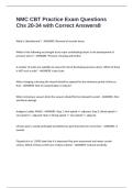 NMC CBT Practice Exam Questions Chs 20-34 with Correct Answers