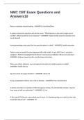NMC CBT Exam Questions and Answers