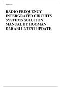 Test Bank For Radio Frequency Integrated Circuits and Systems 2nd Edition by Hooman Darabi &vert;&vert;ISBN&colon;9781107194755