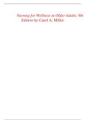 Nursing for Wellness in Older Adults 9th Edition by Carol A&period; Miller &ndash; Test Bank & Study Guide PDF &lpar;Latest Edition&rpar;