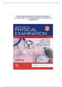 TEST BANK For Seidel's Guide to Physical Examination An Interprofessional Approach 10th Edition by Jane W&period; Ball&comma; Joyce E&period; Dains&comma; Chapters 1 - 26 &vert; Complete solution&vert; Grade A&plus;