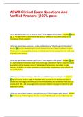 ASWB Clinical Exam Questions And Verified Answers &vert;&vert;100&percnt; pass