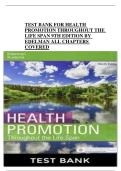 Health Promotion Throughout the Life Span &ndash; 9th Edition by Edelman &vert; Complete Test Bank &lpar;All Chapters Covered&rpar;