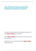 ASA 106 Exam Practice Latest 2025  Questions and Answers Graded A&plus; 