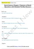 Earth Science Chapter 2 Systems of Earth  Questions with Detailed Verified Answers
