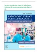 Test Bank For Radiologic Science for Technologists 12th Edition by Bushong&comma; Complete Guide Chapter 1-40&period;