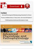 Test Bank Advanced Physiology And Pathophysiology&colon; Essentials For Clinical Practice&comma; 2nd Edition Nancy C&period; Tkacs&comma;Linda L&period; Herrmann All Chapters 1-17 With Questions And Answers Complete A&plus; Guide