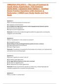 TMN3704 &lpar;PVL3701&rpar; &ndash; The Law of Contract in South Africa Application &vert; Fall Semester 2025&sol;2026 &vert; Updated 2026 Edition &vert;  Verified Exam Practice Questions with Answers & Rationales &vert; UNISA Law Study Guide and Test Bank 