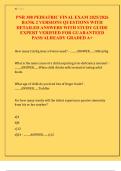   PNR 308 PEDIATRIC FINAL EXAM 2025&sol;2026  BANK 2 VERSIONS QUESTIONS WITH  DETAILED ANSWERS WITH STUDY GUIDE  EXPERT VERIFIED FOR GUARANTEED  PASS&sol;ALREADY GRADED A&plus; 
