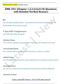 EMS 1021 &lpar;Chapter 1&comma;2&comma;3&comma;4&comma;5&comma;6&comma;9&comma;10&rpar; Questions  with Detailed Verified Answers 