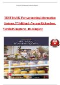 Accounting Information Systems&comma; 3rd Edition &lpar;by Vernon Richardson&comma; Chenelle Chang&comma; and Michael Smith&rpar;
