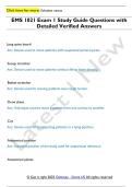 EMS 1021 Exam 1 Study Guide Questions with  Detailed Verified Answers