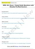 EMS 1021 Exam 1 Study Guide Questions with  Detailed Verified Answers