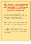 RNRF DCF FINAL EXAM 2025&sol;2026 BANK  ACTUAL QUESTIONS WITH DETAILED  ANSWERS WITH STUDY GUIDE EXPERT  VERIFIED FOR GUARANTEED  PASS&sol;ALREADY GRADED A&plus; 