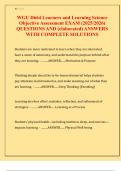 WGU D664 Learners and Learning Science  Objective Assessment EXAM &lpar;2025&sol;2026&rpar;  QUESTIONS AND &lpar;elaborated&rpar; ANSWERS  WITH COMPLETE SOLUTIONS