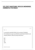 CFS TEST QUESTIONS 2025&sol;26 ANSWERED CORRECTLY TO PASS&excl;&excl;