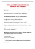 APSC 221 MC EXAM QUESTIONS AND ANSWERS 100&percnt; CORRECT 