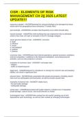 CISR - ELEMENTS OF RISK MANAGEMENT CH 2&vert;&vert; 2025 LATEST UPDATE&excl;&excl;&excl;