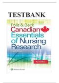 Polit & Beck Canadian Essentials of Nursing Research&comma; Fourth Edition&comma; Test Bank by Kevin Woo