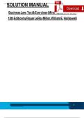Solution Manual For Business Law&colon; Text & Exercises&comma; 10th Edition by Roger LeRoy Miller&comma; William E&period; Hollowell&comma; Verified Chapters 1 - 43&comma; Complete Newest Version