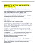 CISR DESIGNATION &vert; ELEMENTS OF RISK MANAGEMENT CORRECT 100&percnt; EXAM BUNDLE