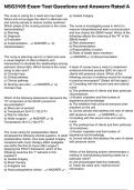 NSG3105 Exam Test Questions and Answers Rated A