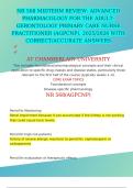 NR 568 MIDTERM REVIEW&colon; ADVANCED PHARMACOLOGY FOR THE ADULT-GERONTOLOGY PRIMARY CARE NURSE PRACTITIONER &lpar;AGPCNP&rpar;&comma; 2025&sol;2026 WITH CORRECT&sol;ACCURATE ANSWERS