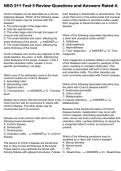 NSG 211 Test 3 Review Questions and Answers Rated A