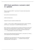 HPC Exam questions n answers rated A&plus; updated