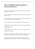 HPC 3 &lpar;MODULE 3&4&rpar; questions n answers graded A&plus;