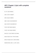 HPC Chapter 1 Quiz with complete solutions
