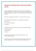 Pathogenic Microbiology Exam 4 with precise detailed answers 