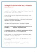 Pathogenic Microbiology Biology Exam 3 with precise detailed answers 