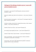 Pathogenic Microbiology Aretakis Lecture 1 exam with precise detailed answers