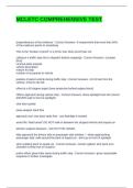 MCLETC COMPREHENSIVE TEST QUESTIONS WITH CORRECT ANSWERS