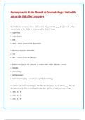 Pennsylvania State Board of Cosmetology Test with accurate detailed answers 