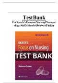 Karch's Focus on Nursing Pharmacology&comma; Ninth Edition Author&colon; Rebecca Tucker 