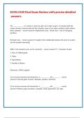 ECON 2100 Final Exam Review with precise detailed answers