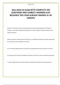 WGU D659 OA EXAM WITH COMPLETE 350 QUESTIONS AND CORRECT ANSWERS JUST RELEASED THIS YEAR ALREADY GRADED A&plus; BY EXPERTS