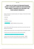 CWEA COLLECTIONS SYSTEM MAINTENANCE GRADE 3 EXAM WITH COMPLETE 200 QUESTIONS AND CORRECT ANSWERS JUST RELEASED THIS YEAR ALREADY GRADED A&plus;