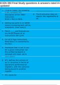 ECEN 350 Final Study questions & answers rated A&plus; updated