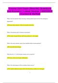 Trauma Unit Exam &lpar;Rewrite&rpar; Questions and Answers &vert; Latest Version &vert; 2025&sol;2026  &vert; Correct & Verified