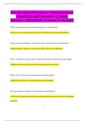 The Nursing Process in Pharmacology Questions and Answers &vert; Latest Version &vert; 2025&sol;2026 &vert; Correct & Verified