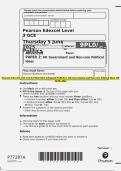 Pearson Edexcel Level 3 GCE POLITICS Advanced PAPER 2&colon; UK Government and Non-core Political Ideas QP JUNE 2025